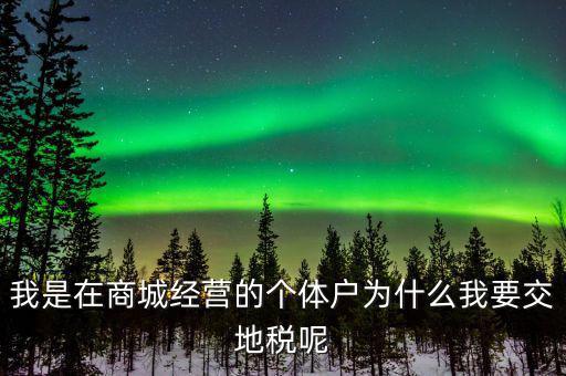 個體戶為什么要交地稅，我是在商城經(jīng)營的個體戶為什么我要交地稅呢