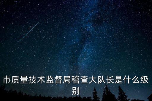 顯稽查局長是什么級別，市質(zhì)量技術(shù)監(jiān)督局稽查大隊長是什么級別
