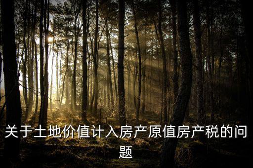 轉(zhuǎn)讓取得土地以什么價(jià)計(jì)入房產(chǎn)稅，土地價(jià)值計(jì)入房產(chǎn)稅怎么計(jì)算