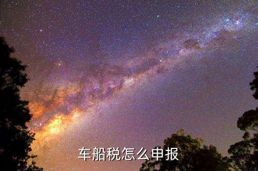 車船稅是按什么申報(bào)，車船稅要申報(bào)嗎