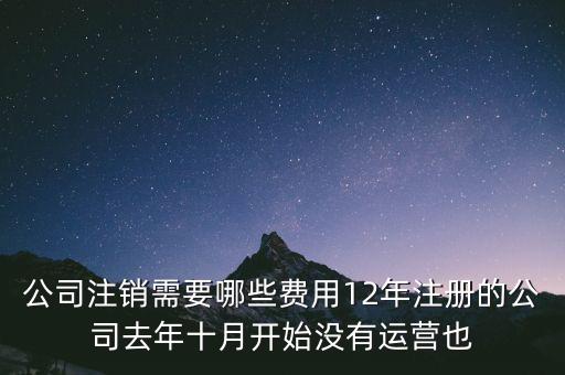 企業(yè)注銷要交些什么稅，公司注銷需要哪些費用12年注冊的公司去年十月開始沒有運營也