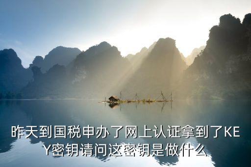 國稅密鑰和證書是什么，國稅網(wǎng)的網(wǎng)上認(rèn)證密鑰是做什么用的過期了怎么辦