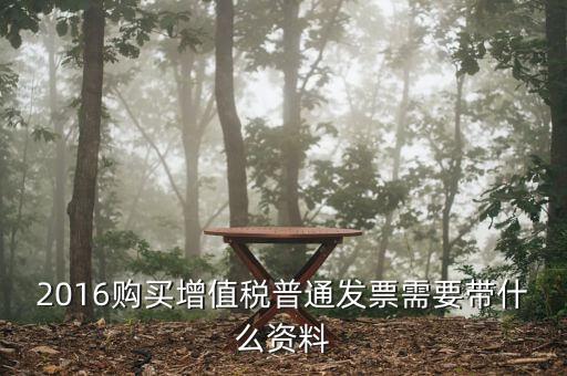 2016領(lǐng)發(fā)票需要帶什么，2016購買增值稅普通發(fā)票需要帶什么資料