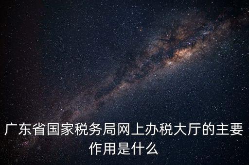 國稅網(wǎng)廳是什么，什么是電子稅務(wù)局