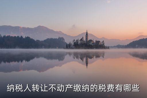 納稅人轉(zhuǎn)讓不動產(chǎn)繳納的稅費(fèi)有哪些