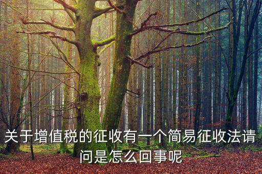 為什么簡(jiǎn)易征收增值稅，增值稅簡(jiǎn)易征收