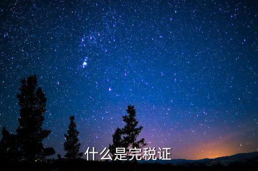 完稅證明包括什么，什么是完稅證