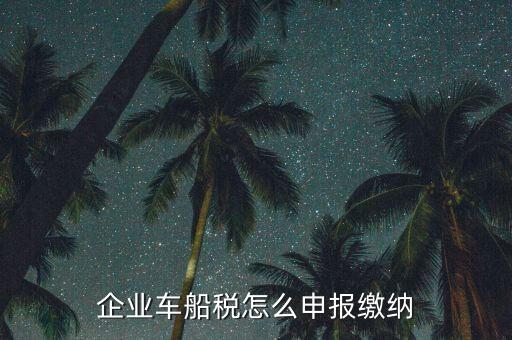車船稅按什么申報(bào)，汽車的車船使用稅按什么征收