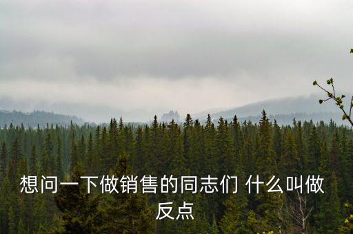 什么是銷售返點(diǎn)，想問一下做銷售的同志們 什么叫做 反點(diǎn)