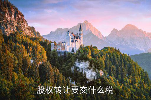 出售股權交什么稅，股權轉讓要交什么稅