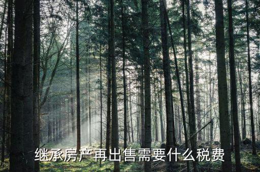 繼承房屋出售有什么稅，繼承房產(chǎn)再出售需要什么稅費