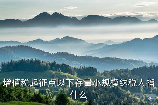 稅務(wù)存量戶是什么，存量新車是什么意思