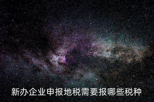 地稅報什么，新辦企業(yè)申報地稅需要報哪些稅種