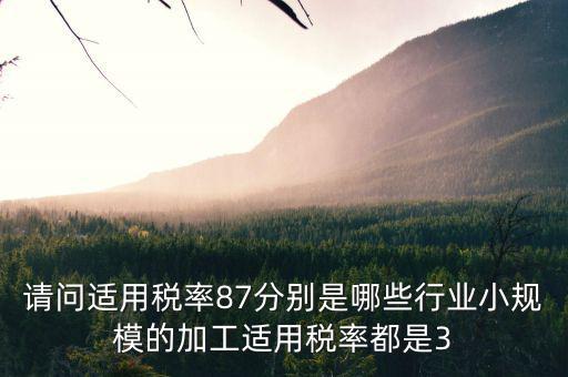 什么叫適用稅率，稅率是什么