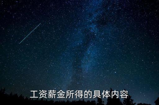 工資薪金所得的具體內容