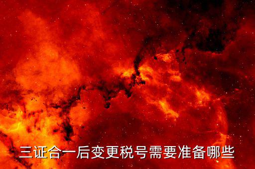 更改稅號需要什么資料，三證合一后變更稅號需要準備哪些