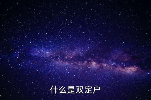 國稅雙定戶是什么意思，單位中什么是雙定戶