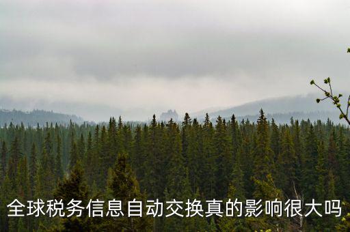 什么是稅務(wù)信息交換，全球稅務(wù)信息自動(dòng)交換真的影響很大嗎