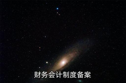 財務(wù)會計(jì)制度備案