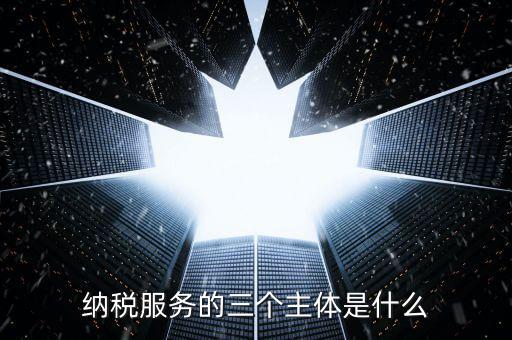 納稅服務科是干什么的，納稅服務的三個主體是什么