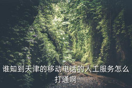 天津12366為什么打不通，誰(shuí)知到天津的移動(dòng)電話的人工服務(wù)怎么打通啊