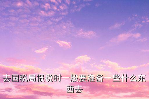 去國稅局申報需要帶什么，去地稅局和國稅局報稅需要帶哪些資料