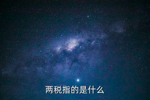 什么叫做兩稅普查，什么是兩稅普查