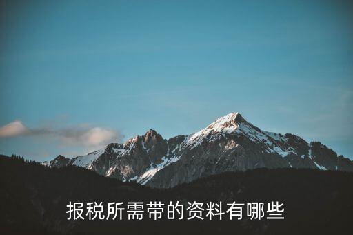 上門報(bào)稅需要帶什么資料，報(bào)稅都要帶啥東西