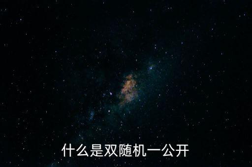 湖北省國稅局雙隨機是什么，行政許可和行政處罰雙公示雙隨機什么意思