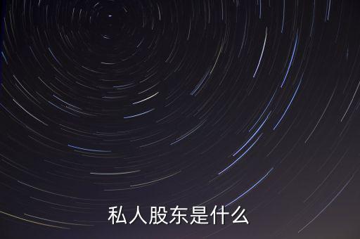 什么是個人股東，什么叫做私人股東啊