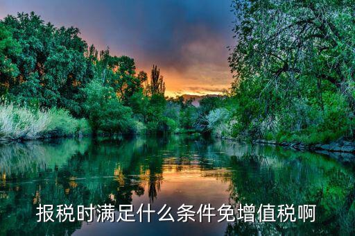 什么情況免征增值稅，哪些屬于免征增值稅