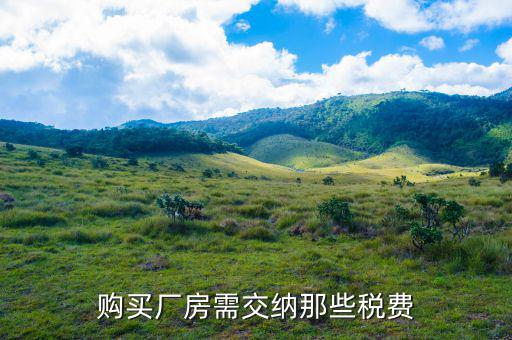 公司買廠房要交什么稅，購買廠房需交納那些稅費