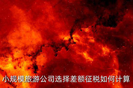 什么企業(yè)差額征稅，小規(guī)模旅游公司選擇差額征稅如何計算