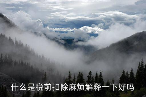 工資稅前扣減是什么意思，什么是稅前扣除