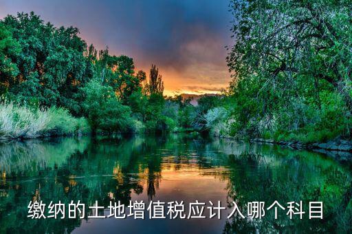 土地增值稅計(jì)什么科目，繳納的土地增值稅應(yīng)計(jì)入哪個(gè)科目