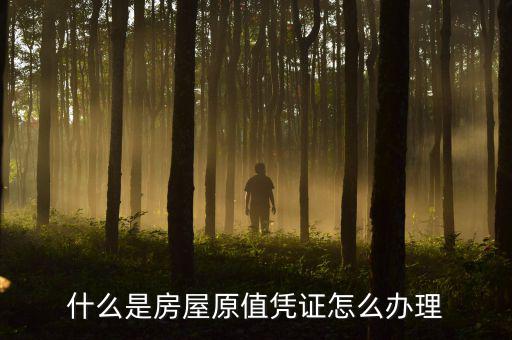 房屋原值是什么，什么是房屋原值憑證怎么辦理