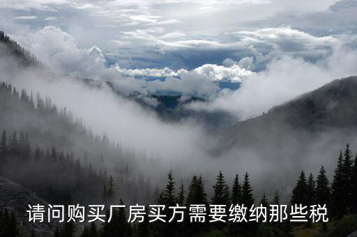 請(qǐng)問購(gòu)買廠房買方需要繳納那些稅