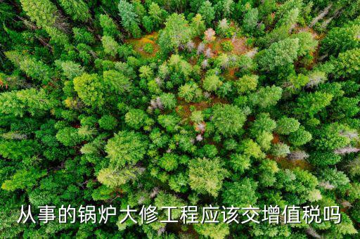 從事的鍋爐大修工程應該交增值稅嗎