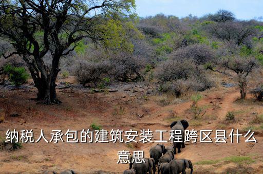納稅人跨縣 市 區(qū) 是指什么，納稅人承包的建筑安裝工程跨區(qū)縣什么意思