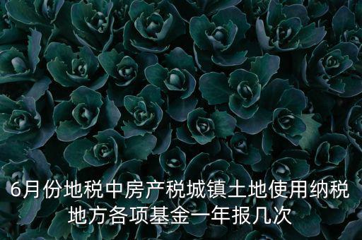 6月份地稅都報(bào)什么，每月地稅申報(bào)都要報(bào)些什么稅