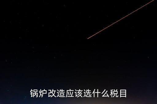 鍋爐改造應該選什么稅目