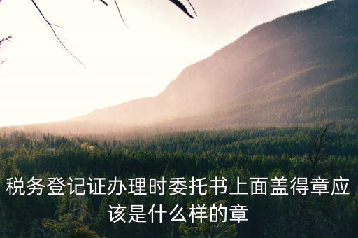 稅務(wù)登記證辦理時委托書上面蓋得章應該是什么樣的章