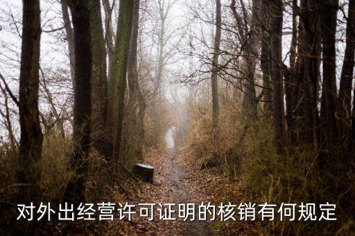 外經(jīng)證核銷包括什么，對(duì)外出經(jīng)營(yíng)許可證明的核銷有何規(guī)定