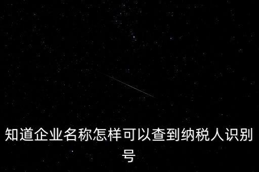 如何查詢一個公司的納稅人識別號，知道納稅人識別號怎么查單位