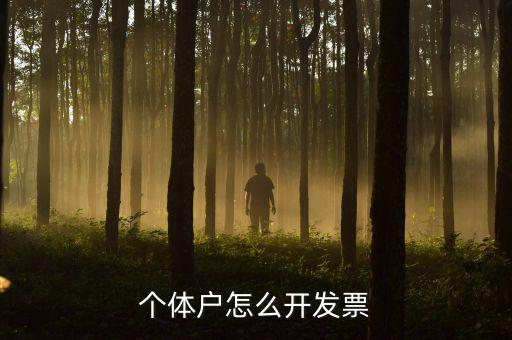 個(gè)體工商戶如何開票，個(gè)體戶怎么開發(fā)票