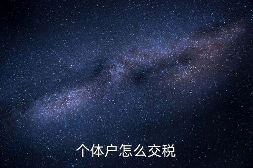 個(gè)體工商戶如何納稅，個(gè)體工商戶怎樣報(bào)稅