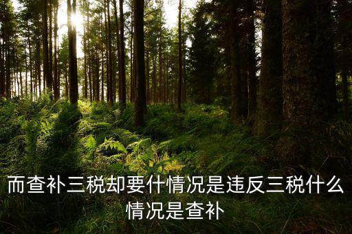三稅調(diào)查是什么，國(guó)稅三稅調(diào)查是指哪三稅