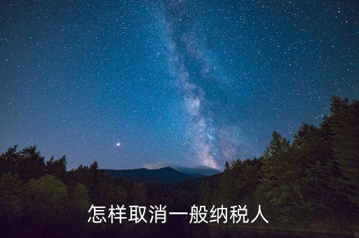 一般納稅人如何注銷，公司剛注冊(cè)下來(lái)不小心申請(qǐng)了一般納稅人請(qǐng)問(wèn)可以撤銷嗎