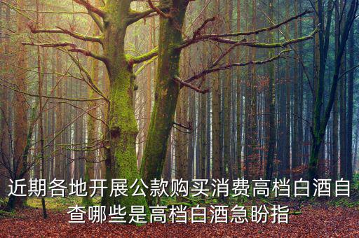 近期各地開(kāi)展公款購(gòu)買消費(fèi)高檔白酒自查哪些是高檔白酒急盼指