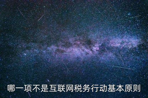 地稅工作如何適應(yīng)互聯(lián)網(wǎng)，哪一項(xiàng)不是互聯(lián)網(wǎng)稅務(wù)行動(dòng)基本原則